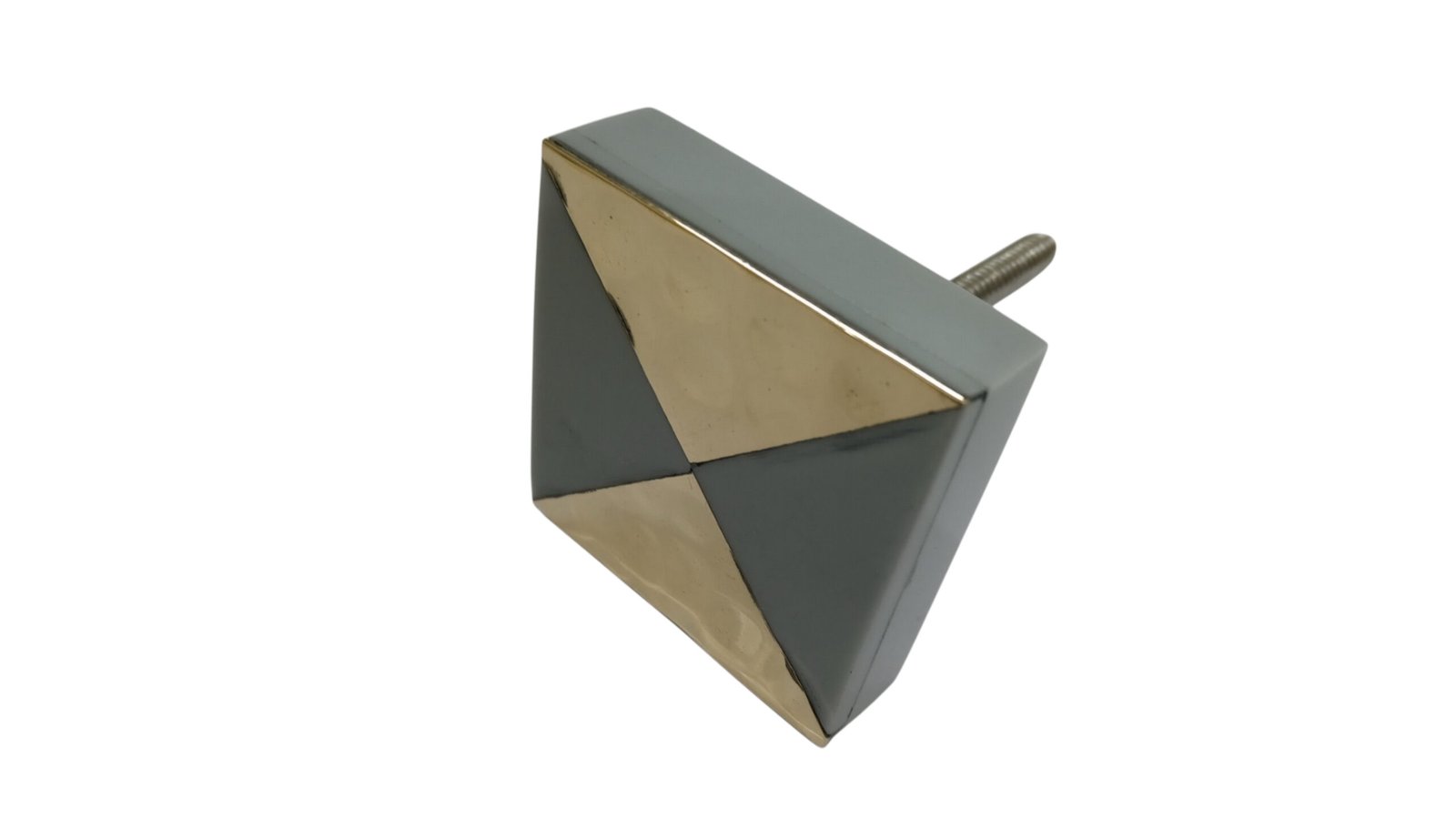 Geometric Color-Blocked Square Door Knob | Modern Cabinet & Furniture Hardware Manufacturer