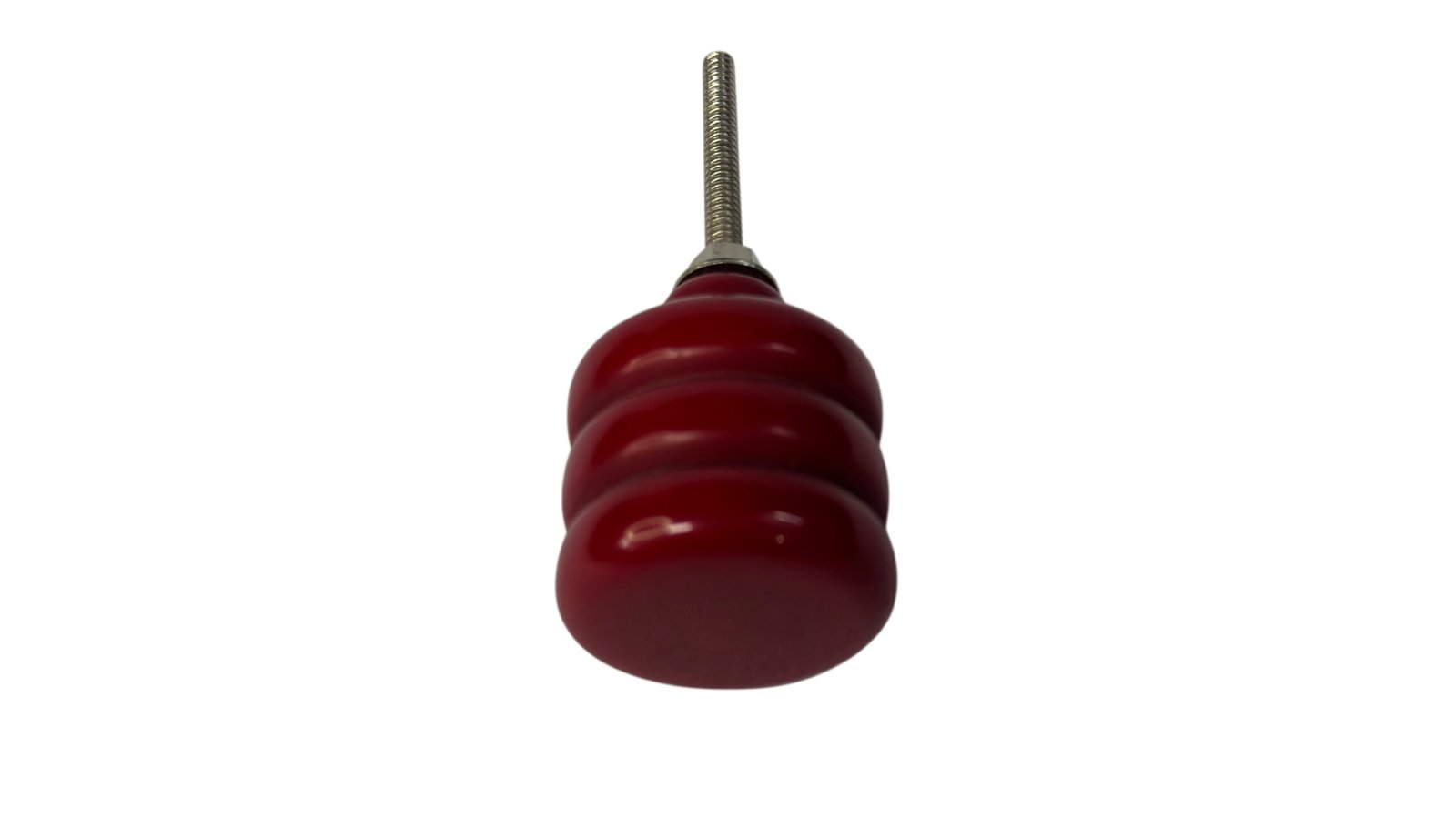 Best for Search Engines): Premium Glossy Red Ribbed Door Knob & Furniture Pull by Manufacturer