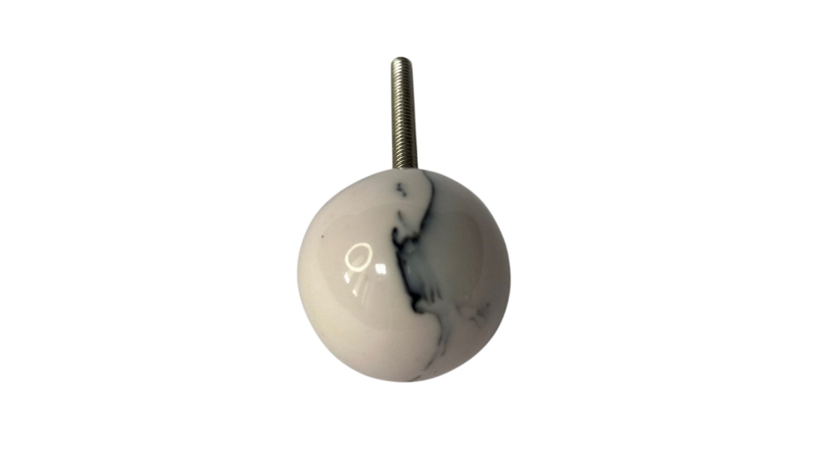 White Marble Effect Spherical Ceramic Door & Cabinet Knob | Wholesale Manufacturer