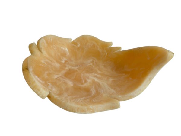 Handmade Gold Resin Leaf Bowl | Asymmetric Decorative Bowl Manufacturer