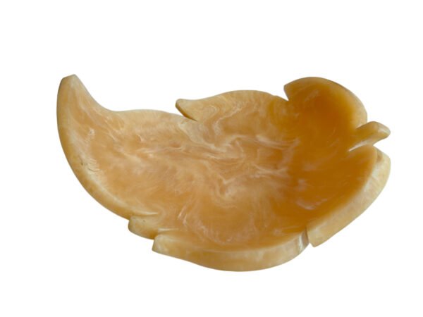 Handmade Gold Resin Leaf Bowl | Asymmetric Decorative Bowl Manufacturer