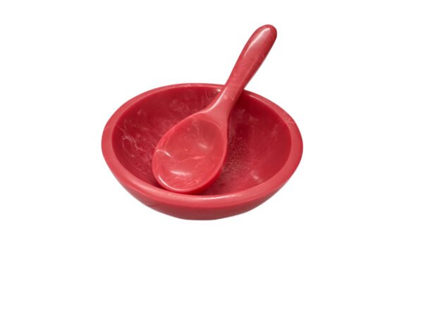 Handcrafted Resin Serving Bowl Set with Matching Spoon | Manufacturer Direct