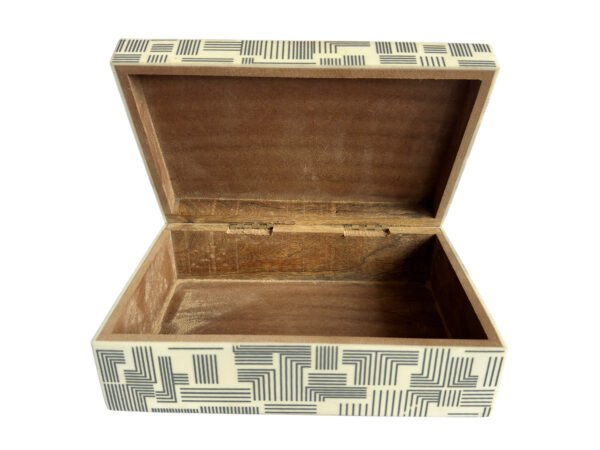 Handcrafted Abstract Linear Pattern Decorative Storage Box | Wholesale Manufacturer & Exporter