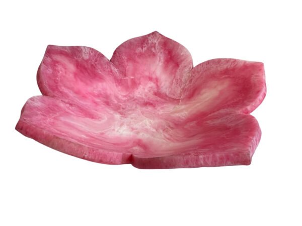 Handmade Dark Pink Resin Flower Bowl | Floral Decorative Dish Manufacturer