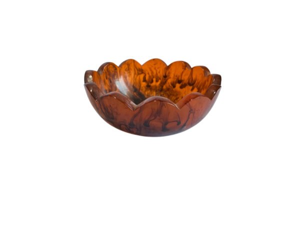 Handcrafted Resin Scalloped Decorative Bowl | Manufacturer Direct