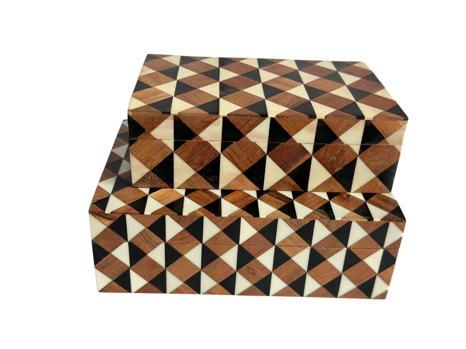 Handmade Geometric Triangle Inlay Decorative Box Set | Manufacturer & Wholesale Supplier