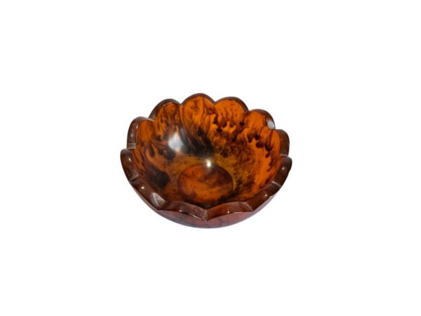Handcrafted Resin Scalloped Decorative Bowl | Manufacturer Direct