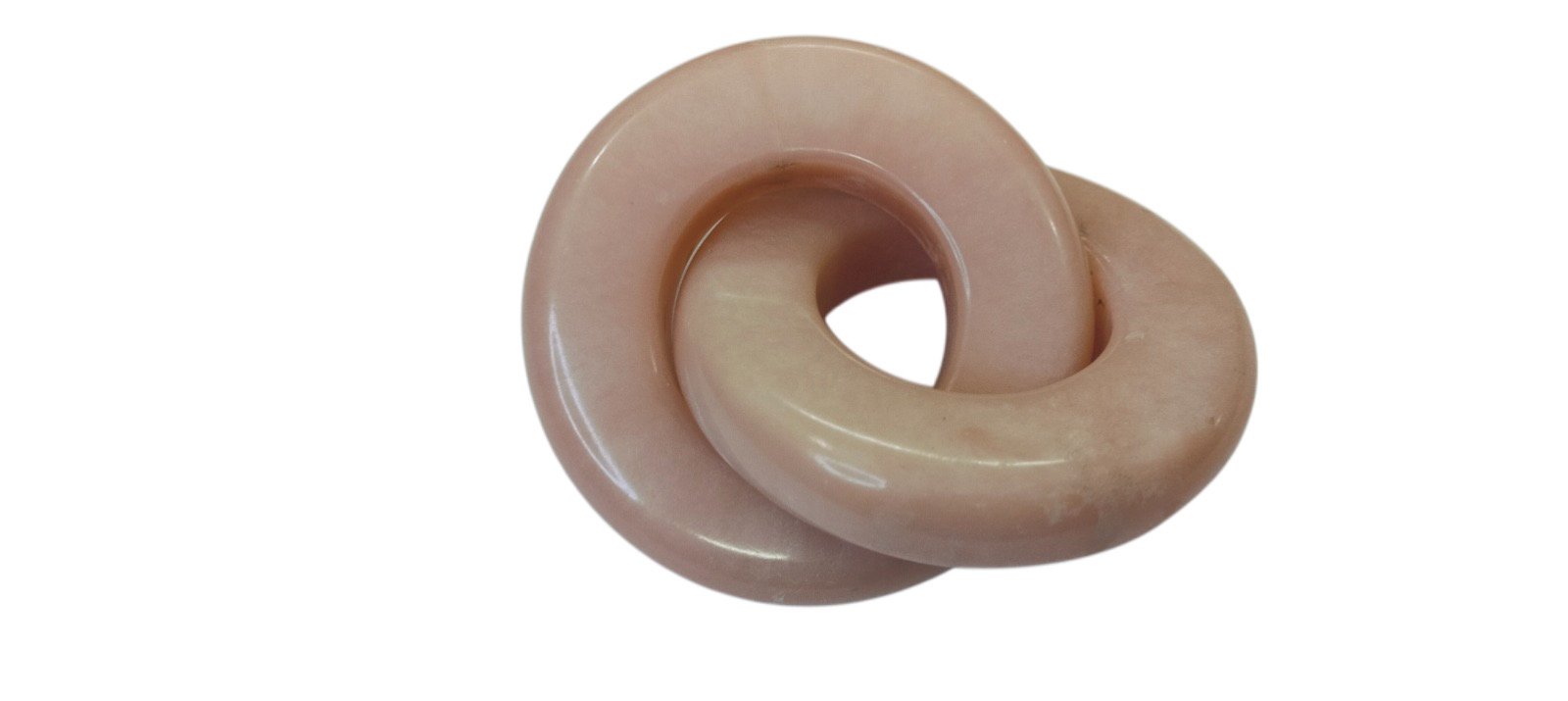 Pink Quartz Marble Chain Link Sculpture – Handcrafted Decorative Interlocking Rings (Bulk & Custom B2B Orders)