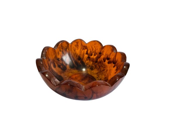Handcrafted Resin Scalloped Decorative Bowl | Manufacturer Direct