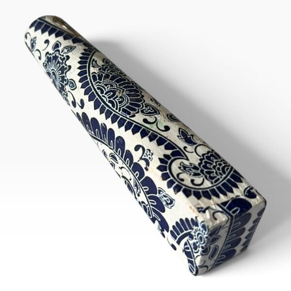 Decorative Blue and White Floral Pattern Handle Replacement Accessory