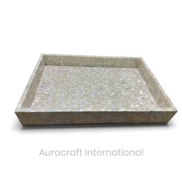Handcrafted Mother of Pearl Inlay Rectangular Serving Tray | Bulk Manufacturer & Exporter