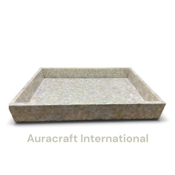 Handcrafted Mother of Pearl Inlay Rectangular Serving Tray | Bulk Manufacturer & Exporter