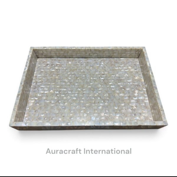 Handcrafted Mother of Pearl Inlay Rectangular Serving Tray | Bulk Manufacturer & Exporter