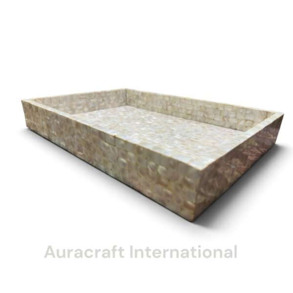 Handcrafted Mother of Pearl Inlay Rectangular Serving Tray | Bulk Manufacturer & Exporter